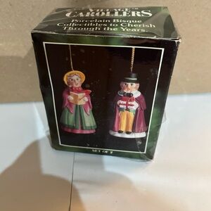 Holiday Carolers Porcelain Bisque Ornament Brand New in box. Made in Thailand